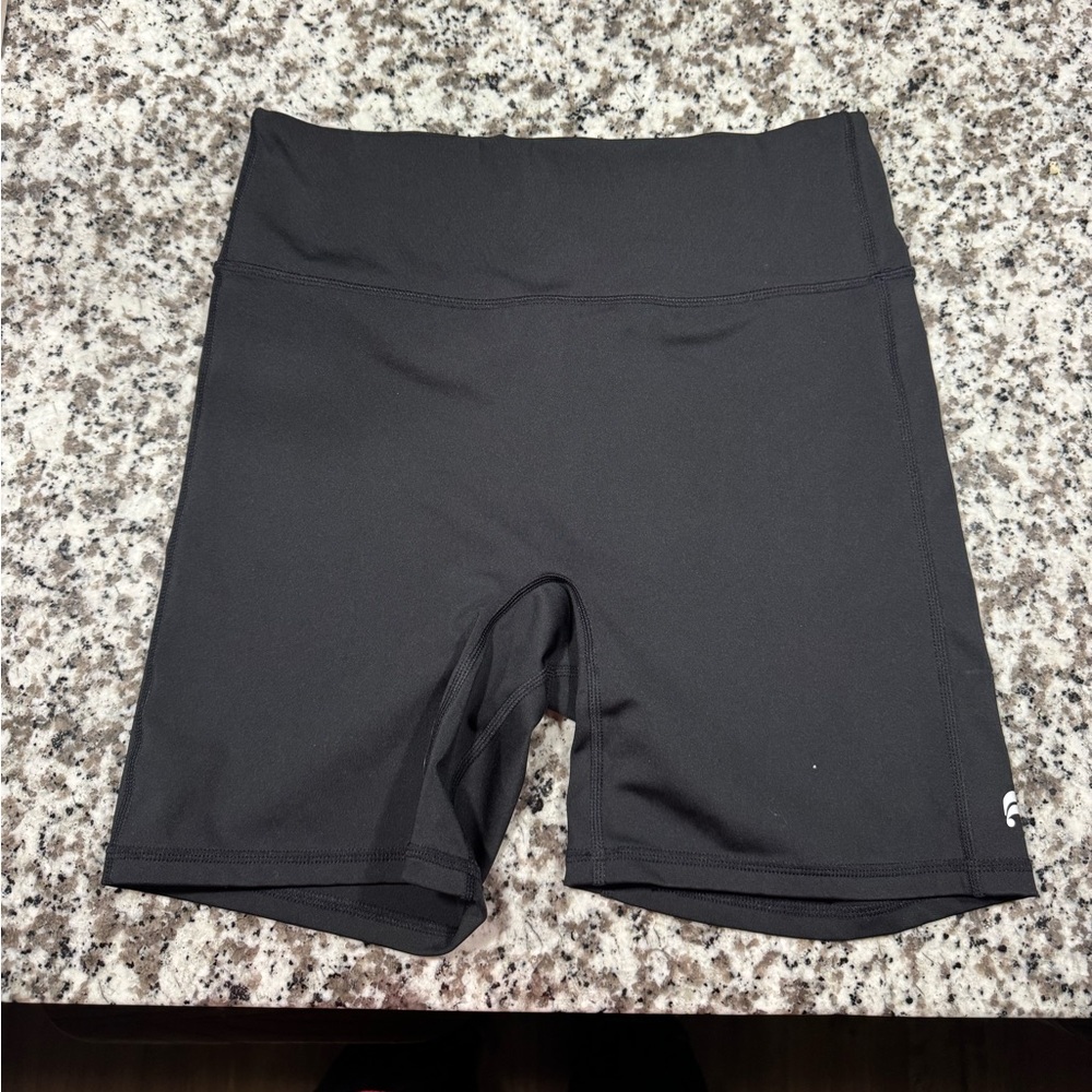 Fabletics Black High-Rise Bike Shorts
